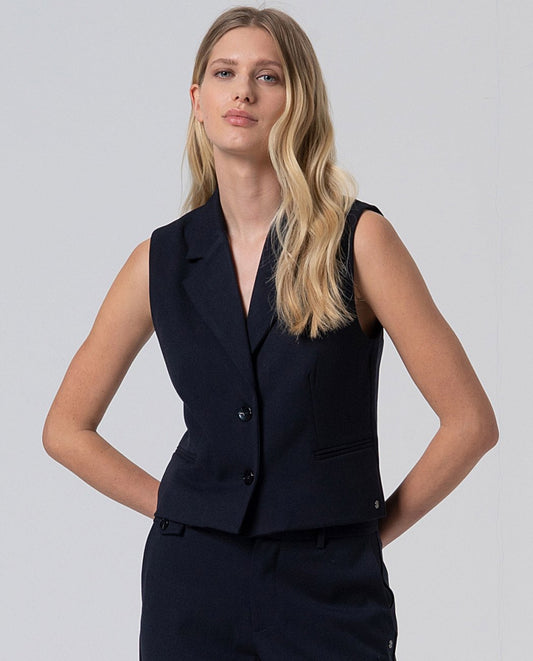 Chaleco azul marino con forro Surkana