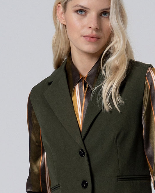 Chaleco kaki con forro Surkana