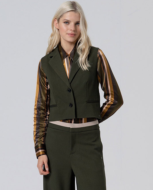 Chaleco kaki con forro Surkana