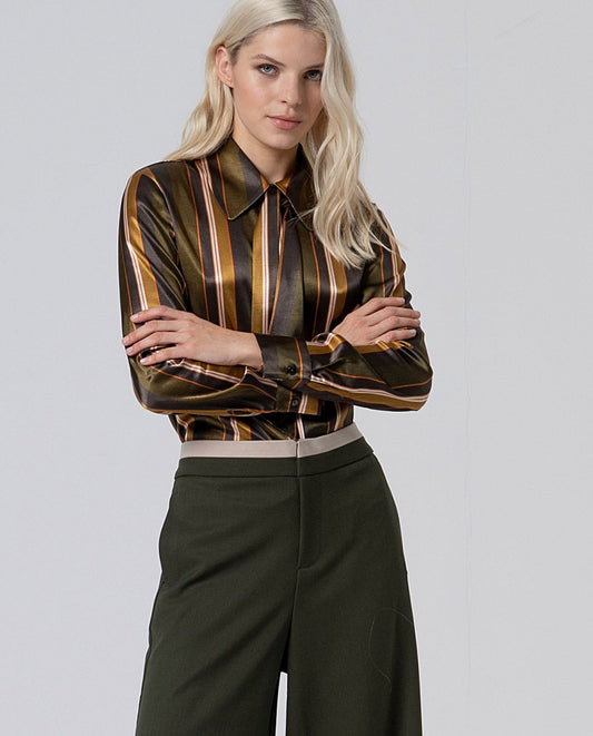 Pantalón amplio contraste kaki Surkana