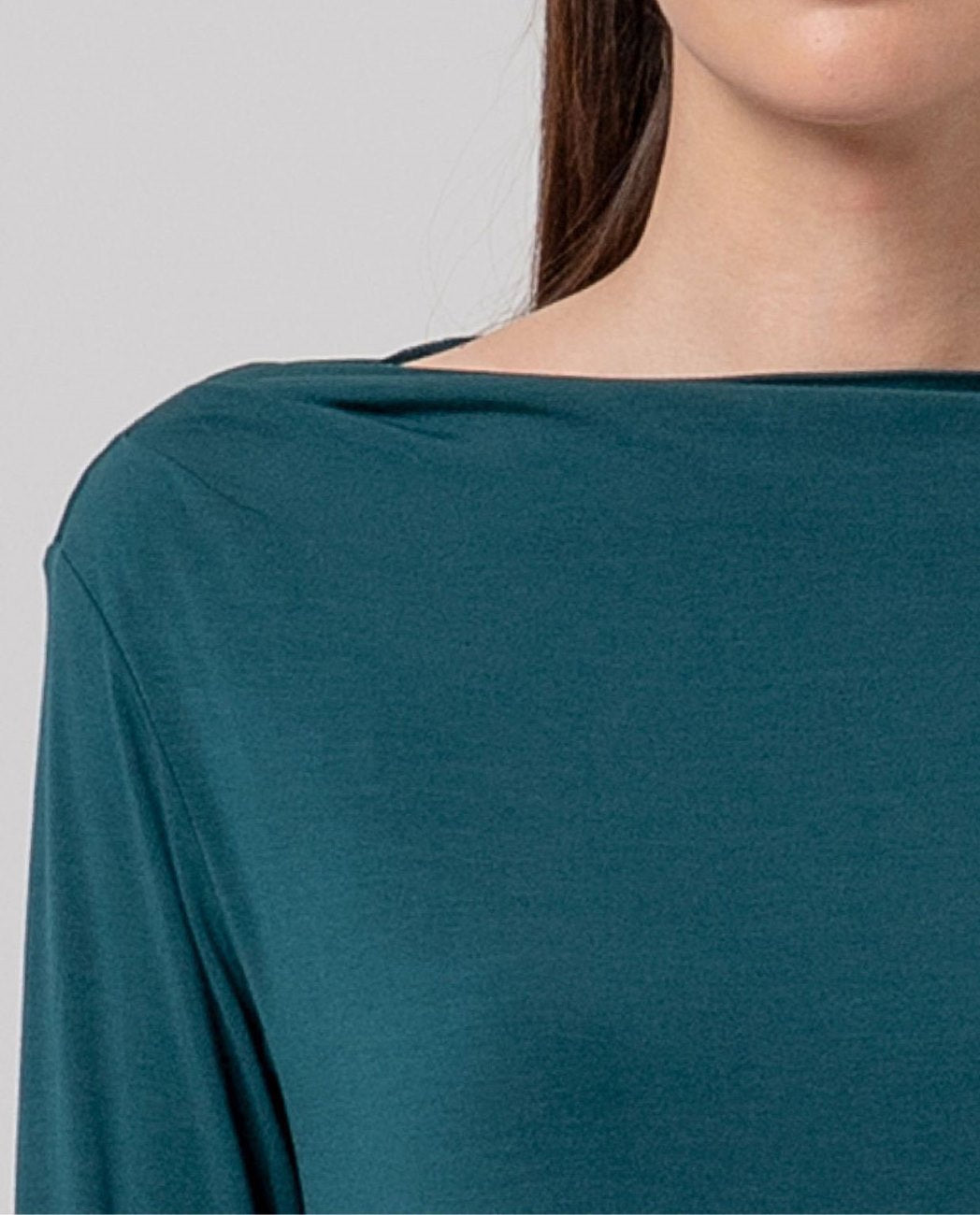 Camiseta cuello barca Verde Botella Surkana