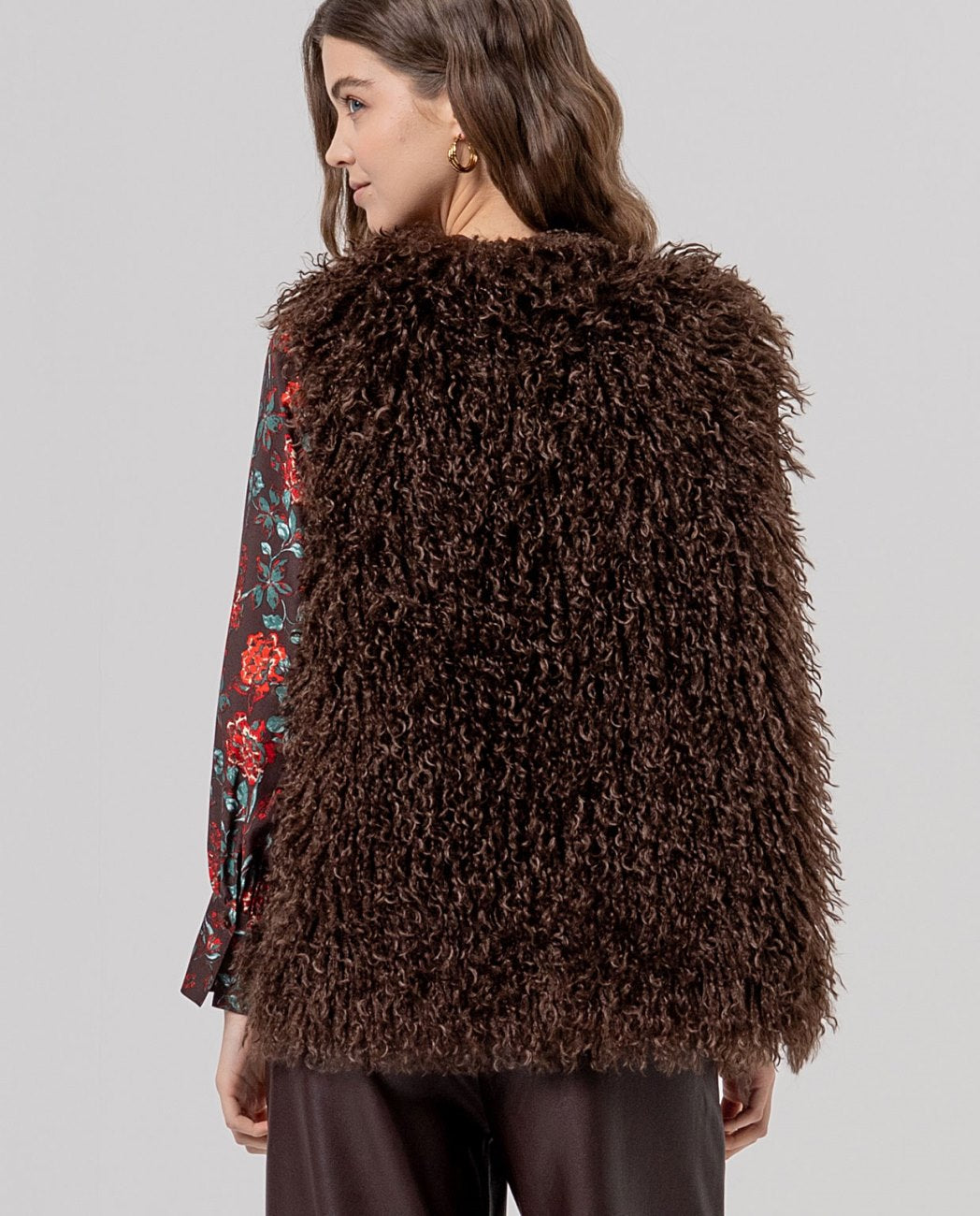 Chaleco de pelo Chocolate Surkana