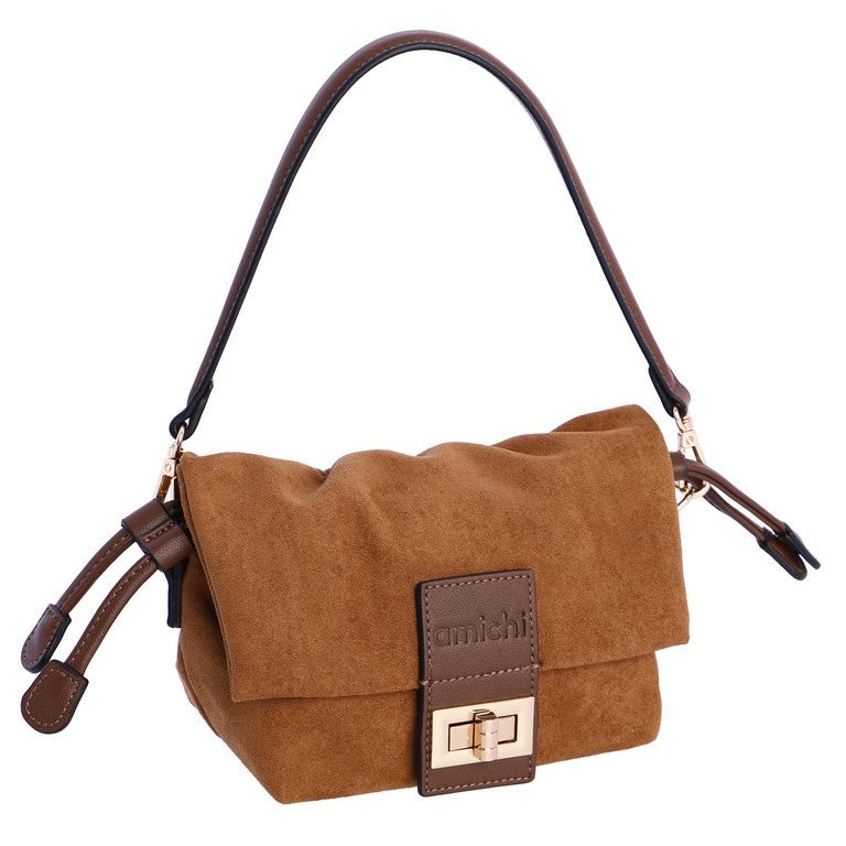 Bandolera pequeña camel amichi