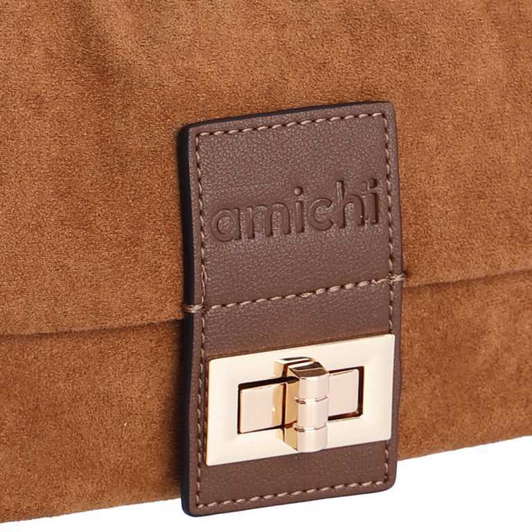 Bandolera pequeña camel amichi