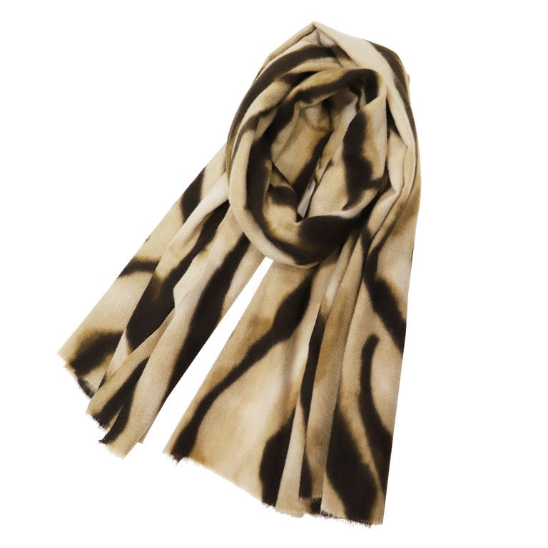Bufanda estampado print marrón camel