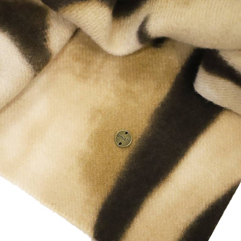 Bufanda estampado print marrón camel