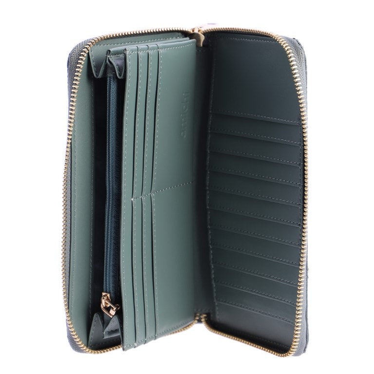 Cartera verde acolchada amichi