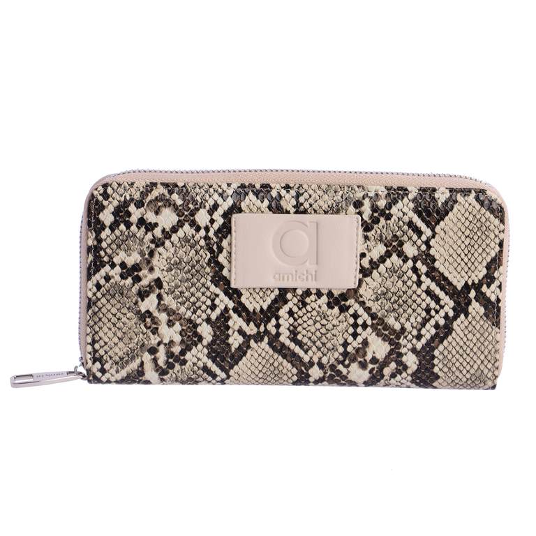 Cartera piel sintética serpiente amichi