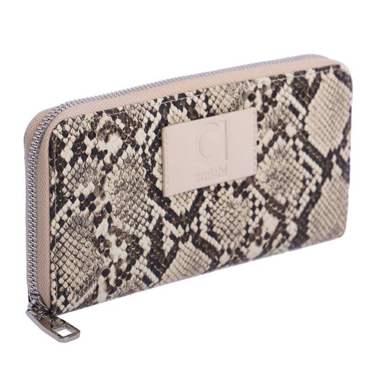 Cartera piel sintética serpiente amichi