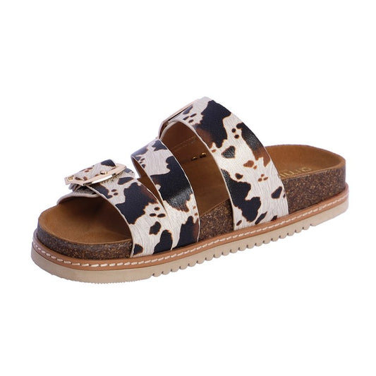 Sandalia estampado de vaca amichi