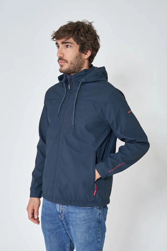Chubasquero azul marino hombre Batela