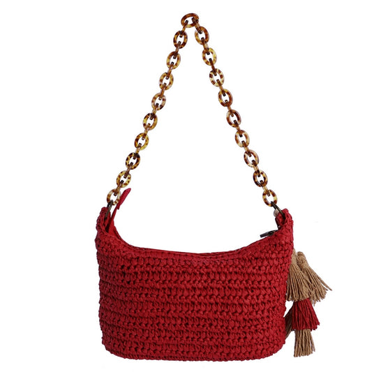 Bolso rafia rojo don algodon