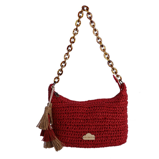 Bolso rafia rojo don algodon