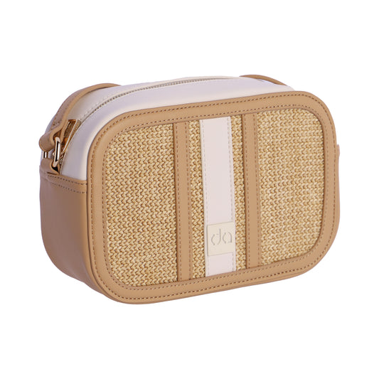 Bandolera natural blanco don algodon