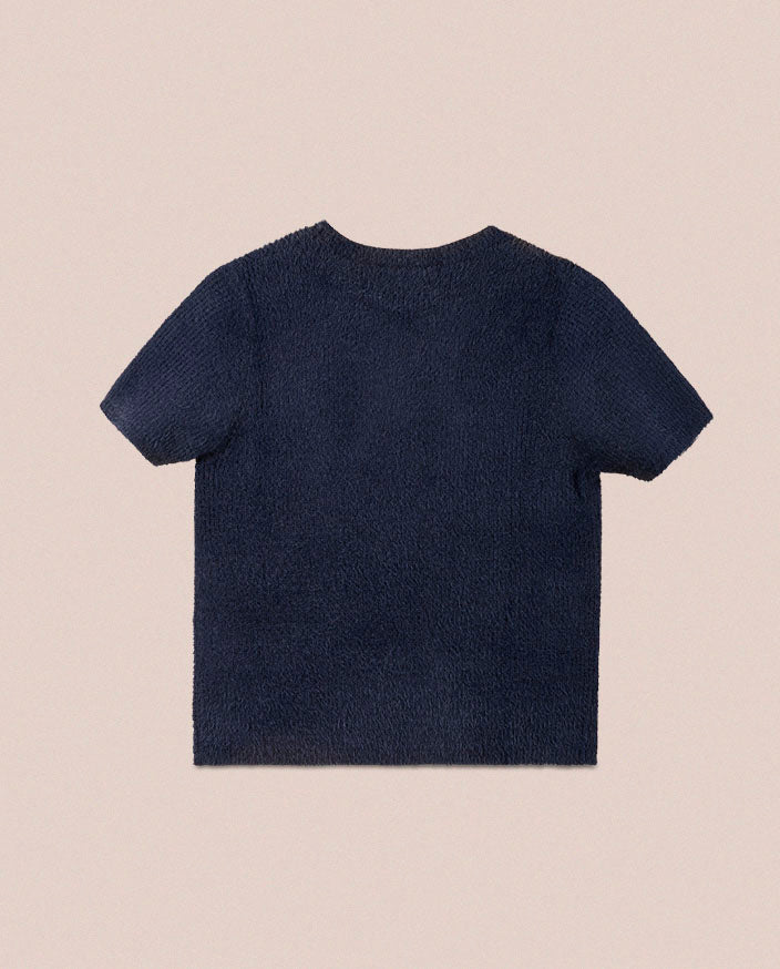 Jersey manga corta azul don algodon