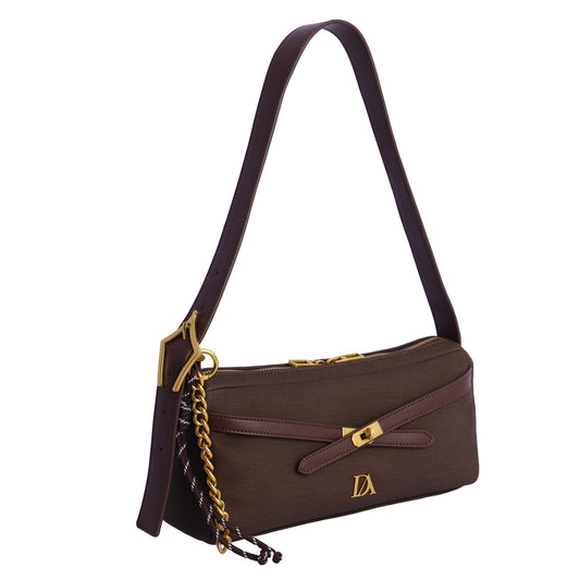 Bolso hombro chocolate don algodon