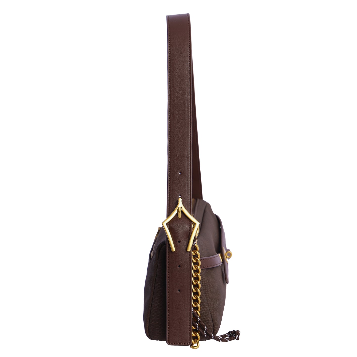 Bolso hombro chocolate don algodon
