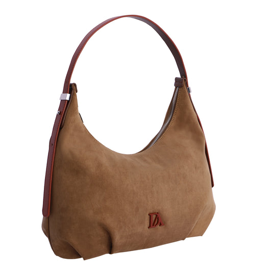 Bolso hombro camel don algodon