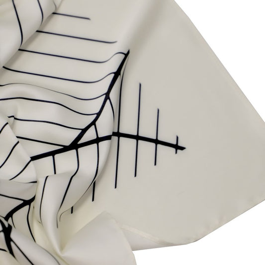 Pañuelo cuadrado blanco negro don algodon