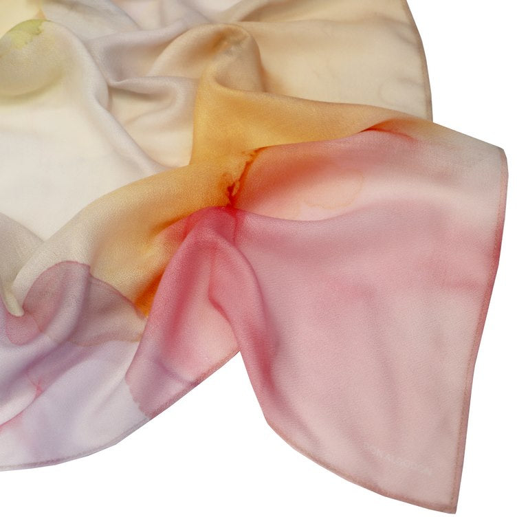 Pañuelo multicolor rosa naranja beige don algodon