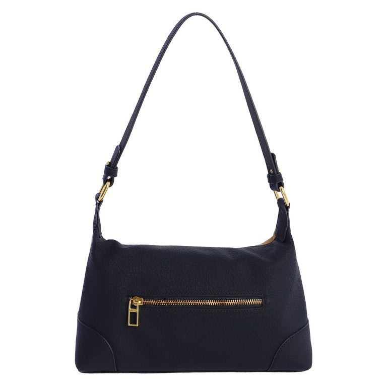 Bolso hombro combinado negro camel
