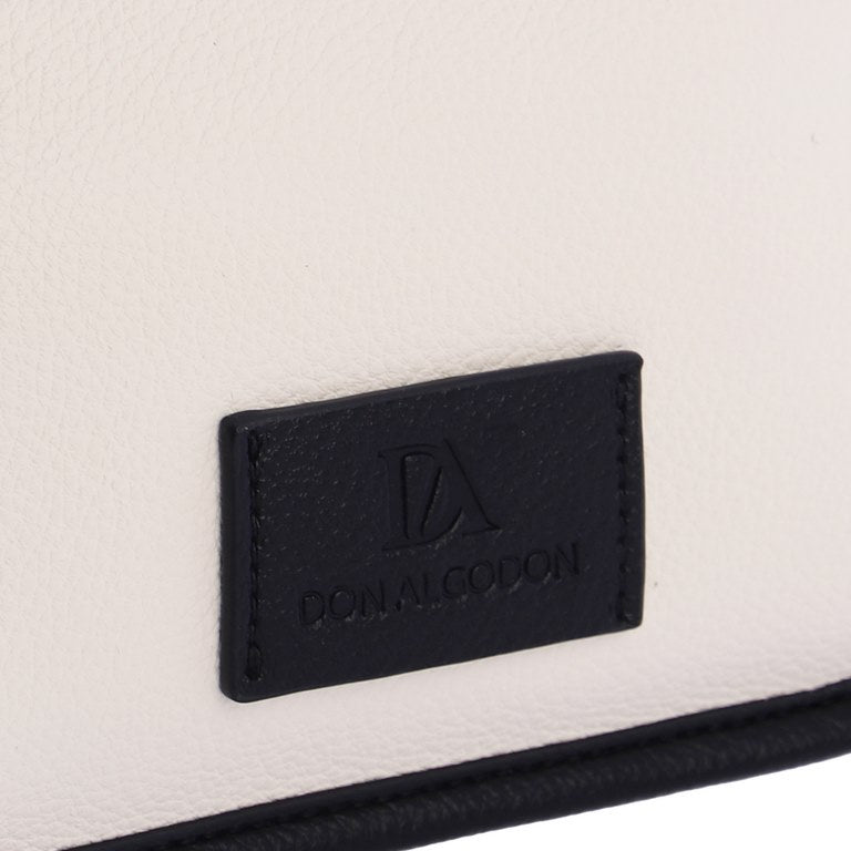 Bolso mano negro blanco don algodon