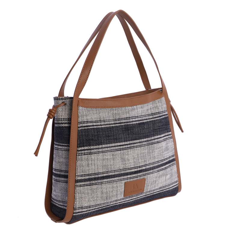 Bolso hombro marfil don algodon