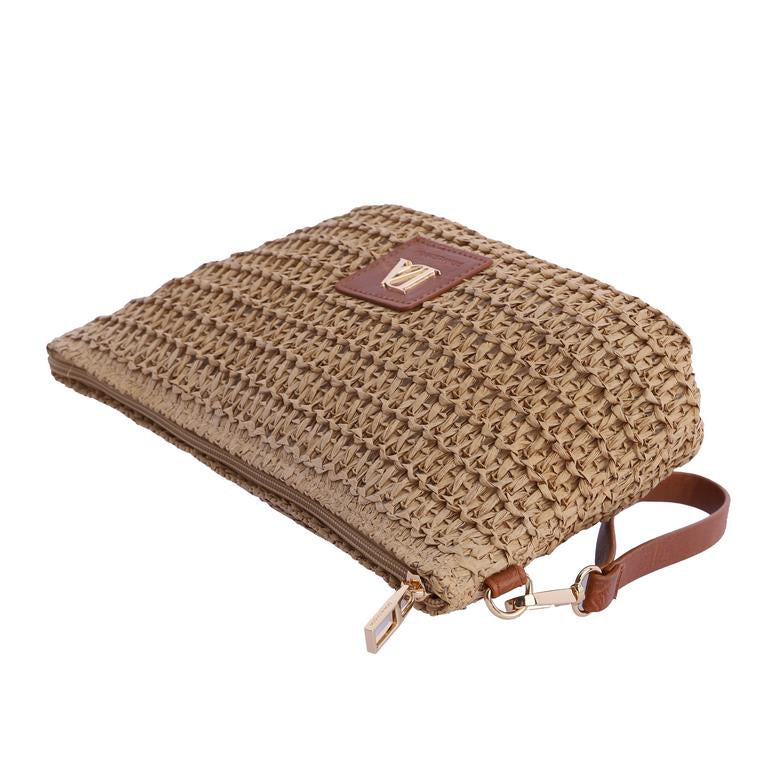 Bolso mano rafia beige don algodon