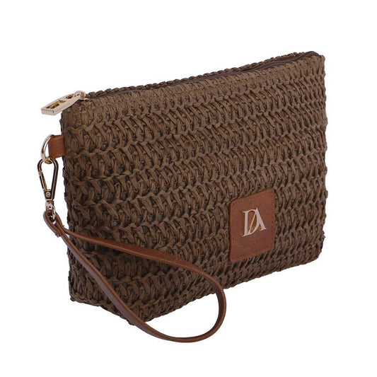 Bolso mano rafia marrón don algodon