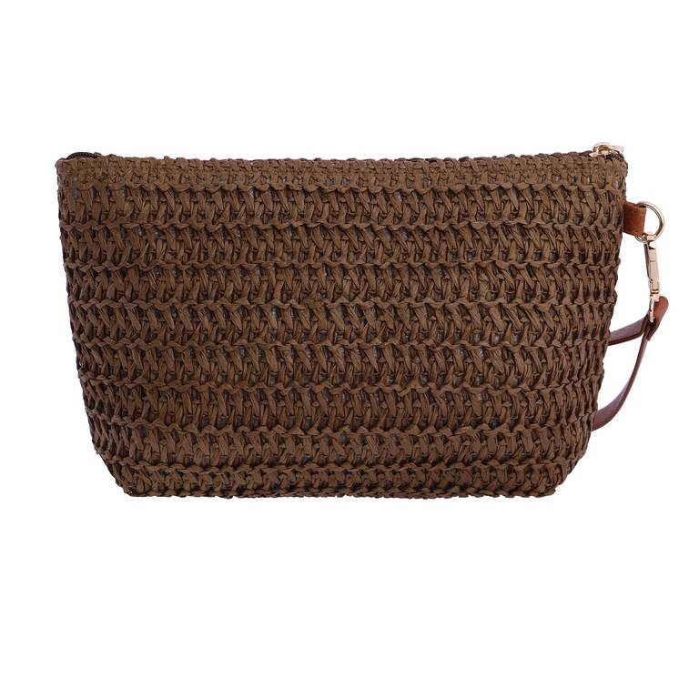 Bolso mano rafia marrón don algodon