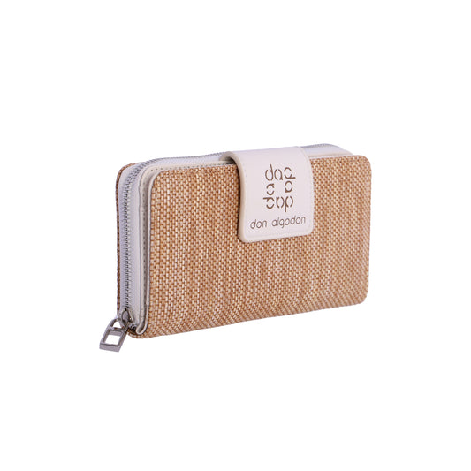 Cartera natural blanco don algodon