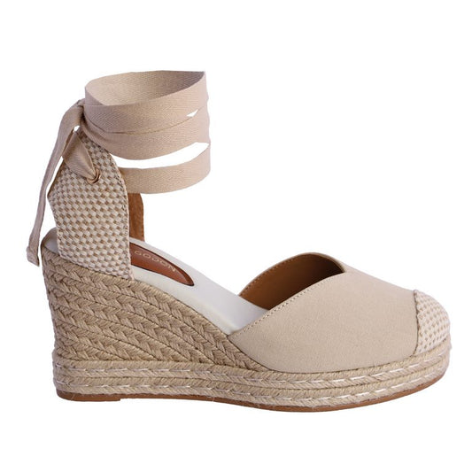 Cuñas esparto beige don algodon