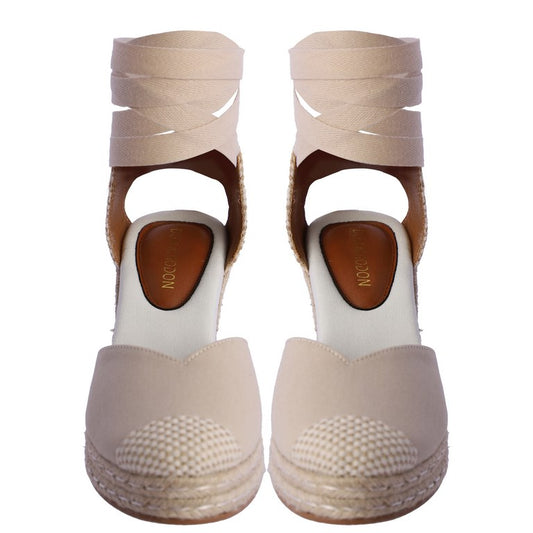 Cuñas esparto beige don algodon