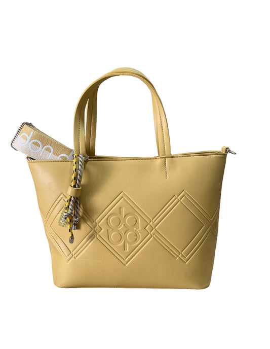 Bolso mano bandolera mostaza don algodón