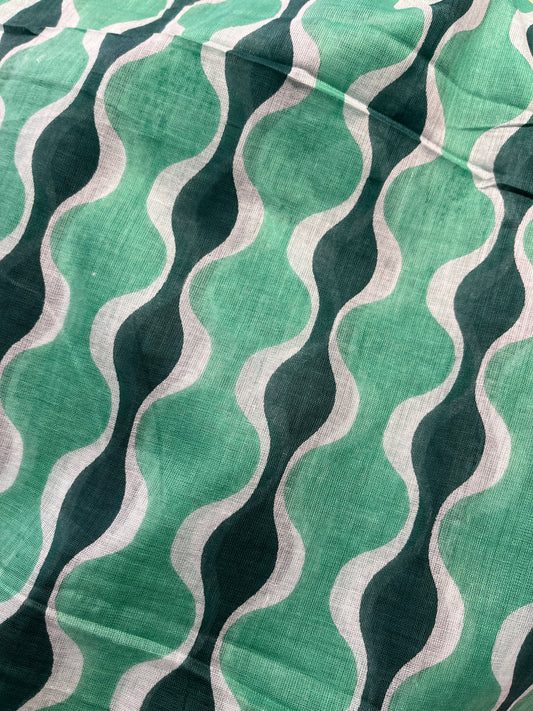 Pareo fular algodón estampado verde