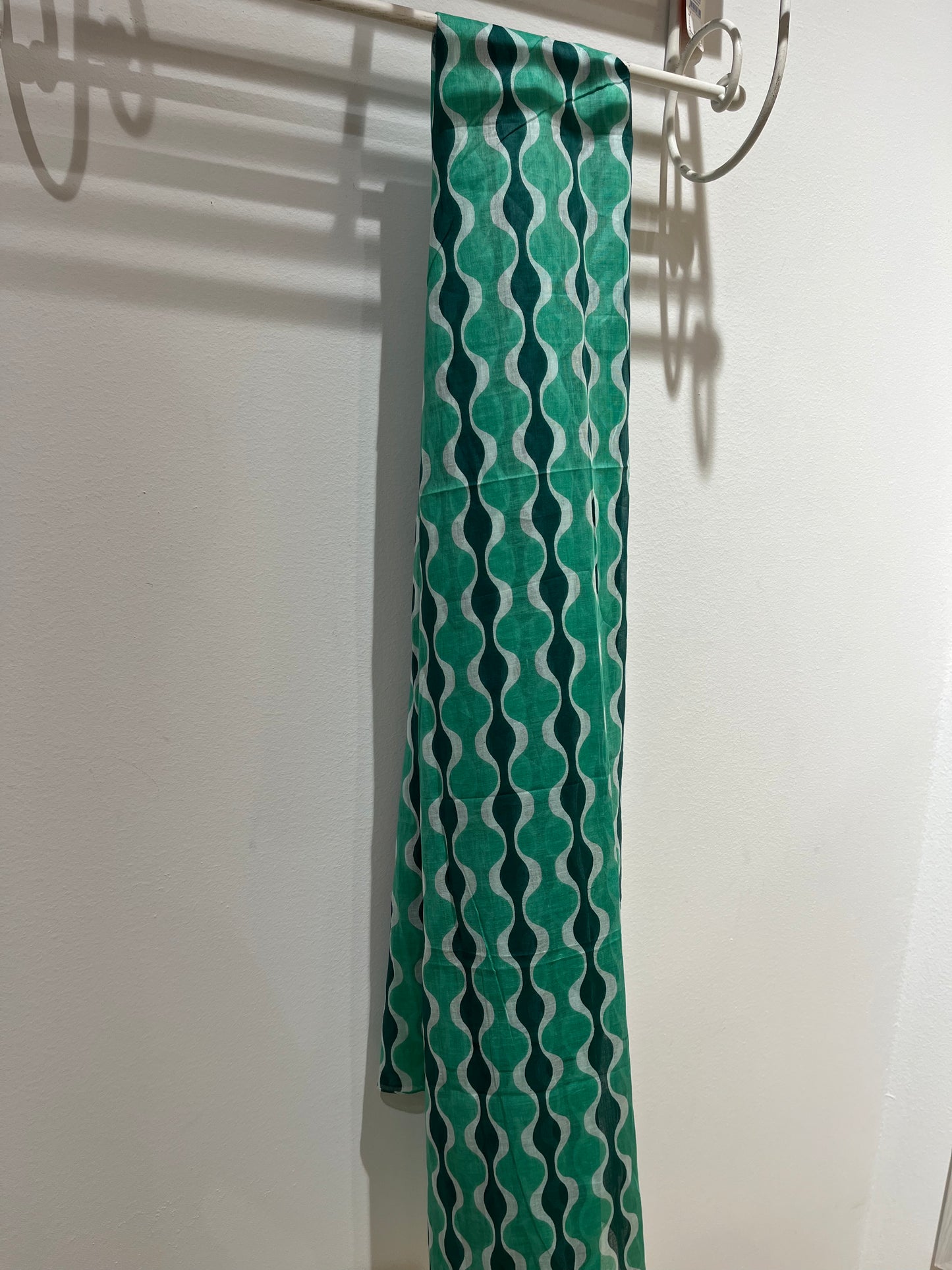 Pareo fular algodón estampado verde