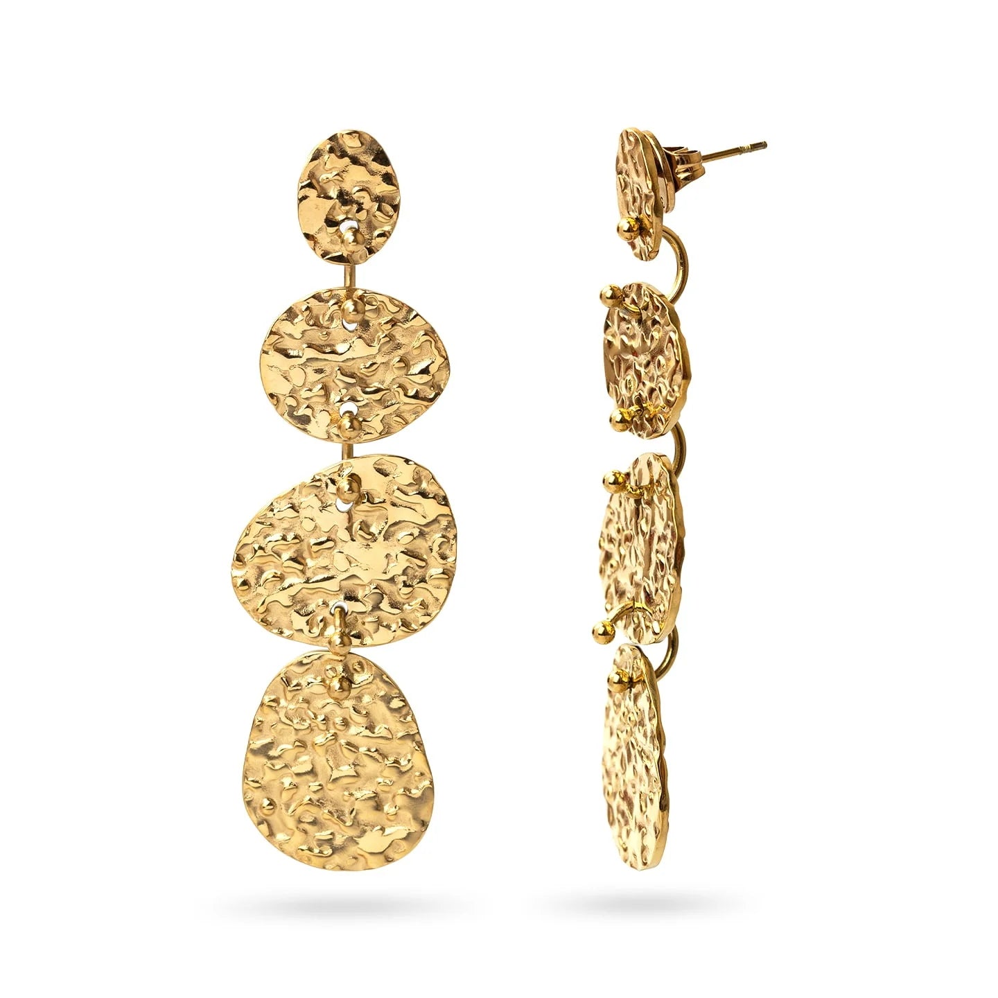 Pendientes largos Essentials medallas