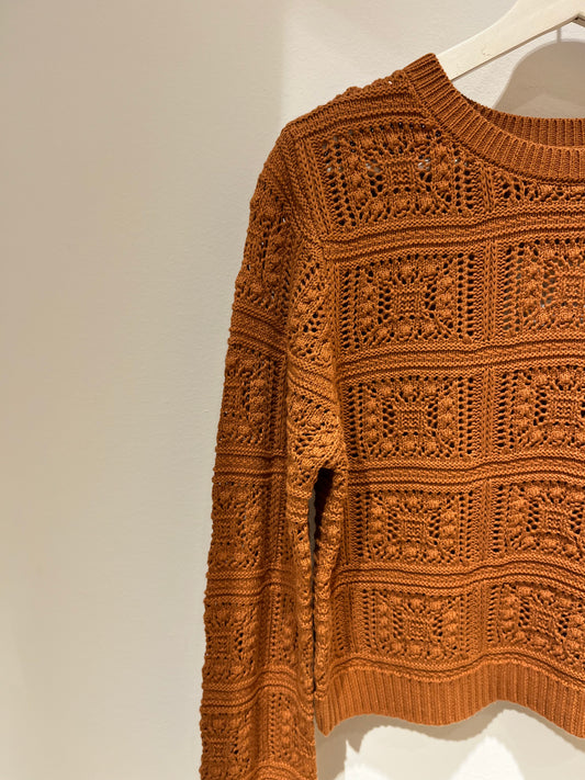 Jersey calado marrón oscuro Luna Llena