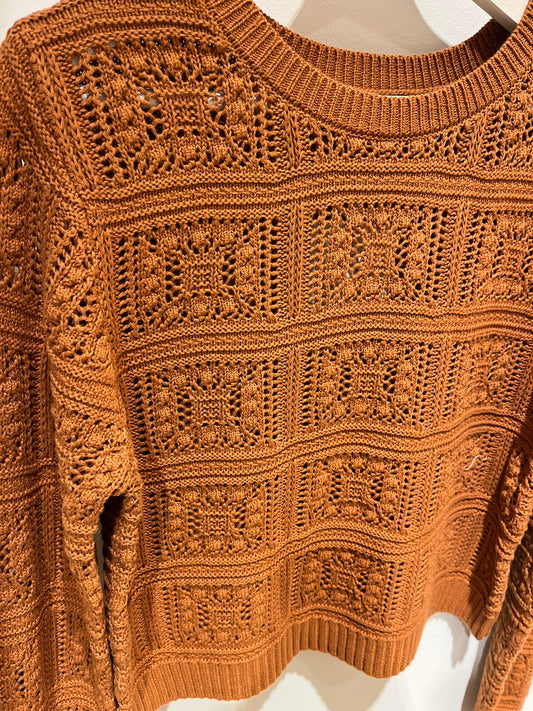 Jersey calado marrón oscuro Luna Llena