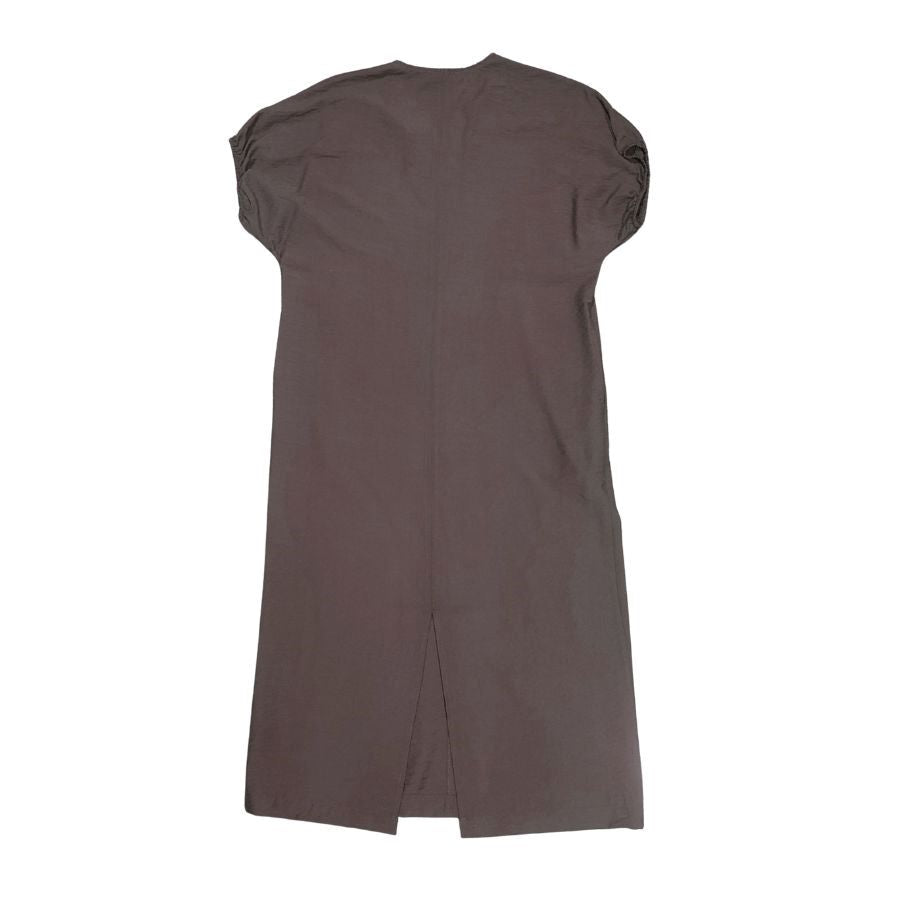Vestido midi marrón don algodon