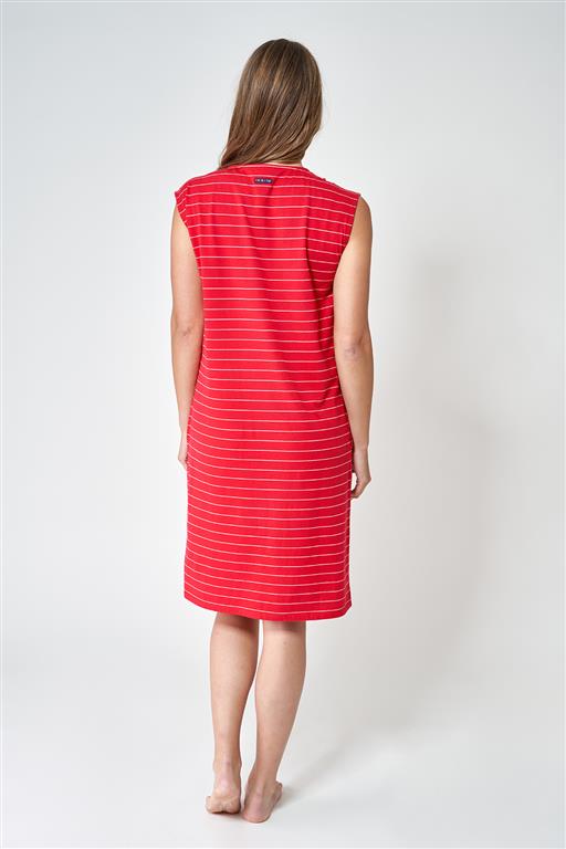 Vestido rayas rojo y blanco Batela