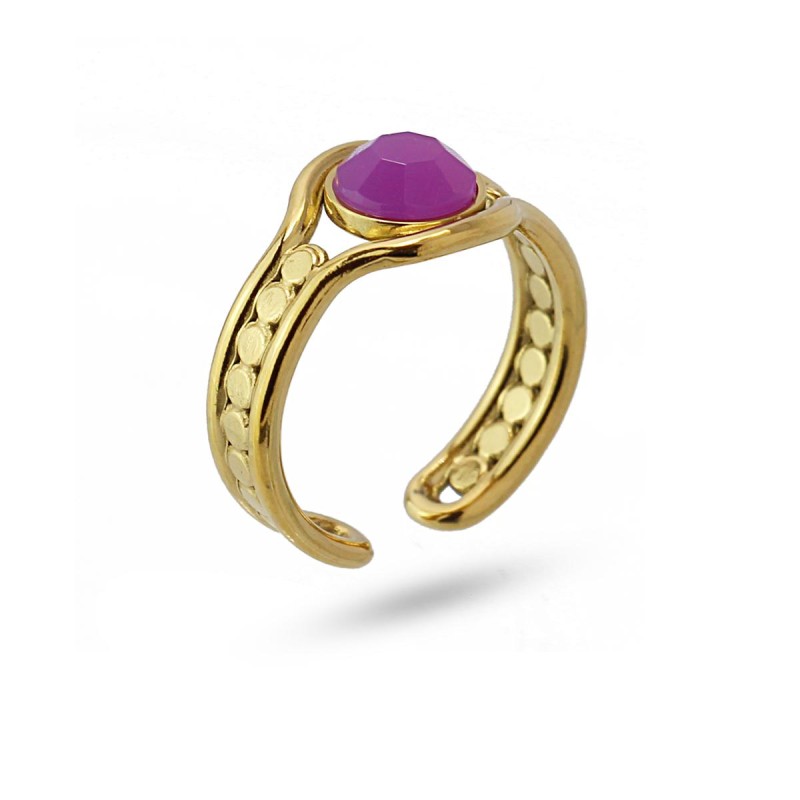 Anillo morado acero Anartxy