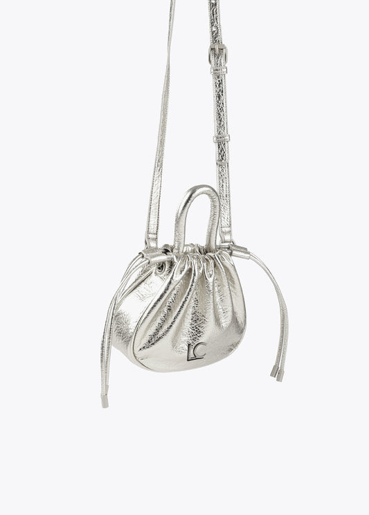 Bolso bandolera plateado Lola Casademunt