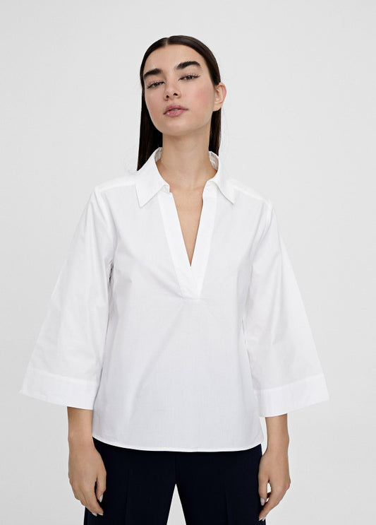 Camisa pico manga acampanada Lola Casademunt