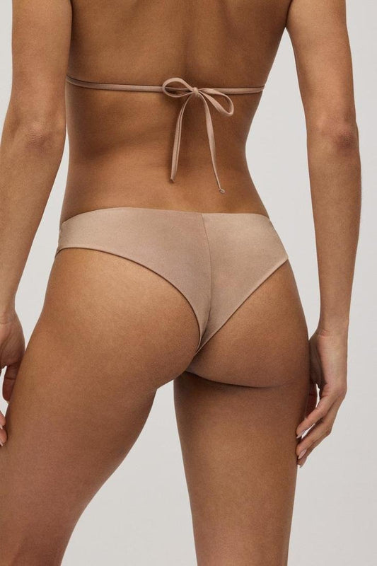 Bikini triángulo dorado acabado shiny