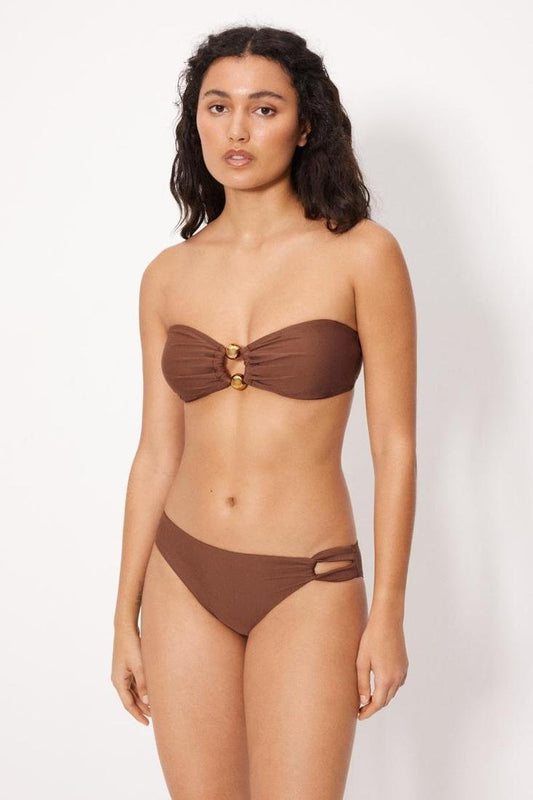 Bikini bandeau marrón