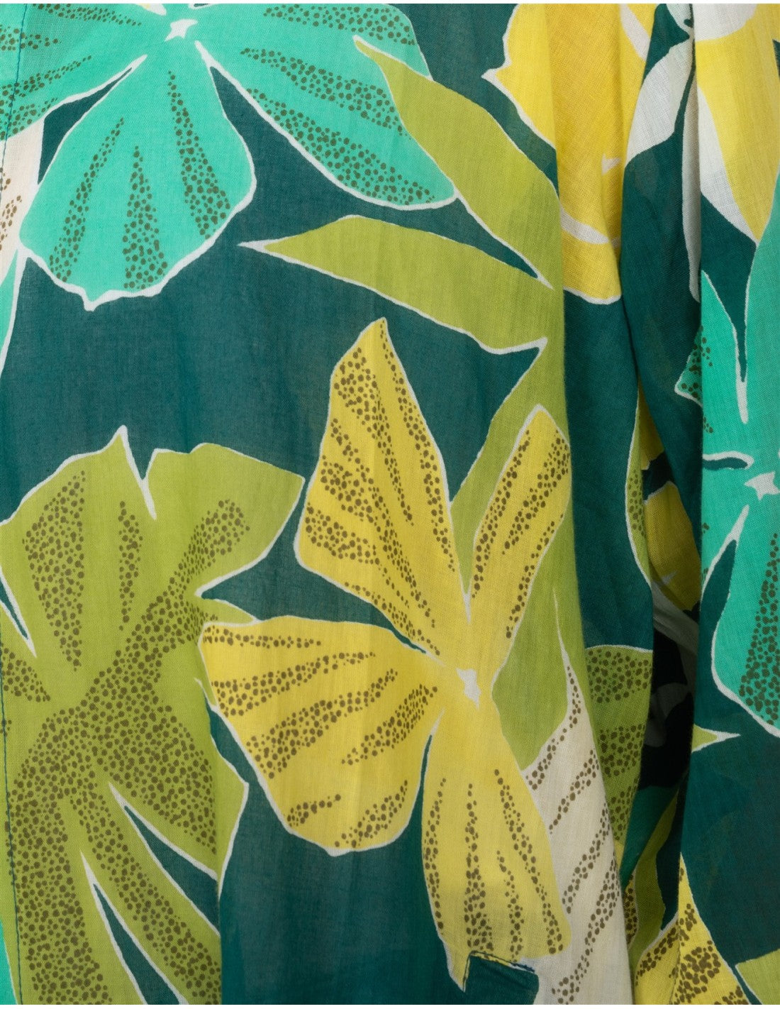 Pareo fular estampado hojas verde