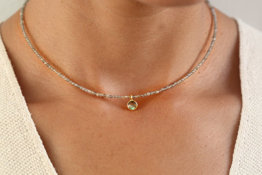 Gargantilla mineral labradorita